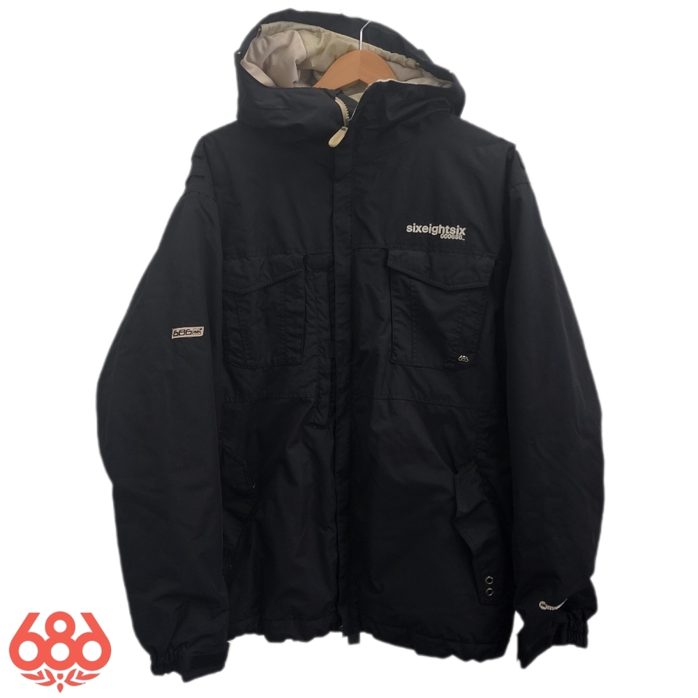686 Mens Large Black Mannual Legacy Insulated Snowboard & Ski Jacket